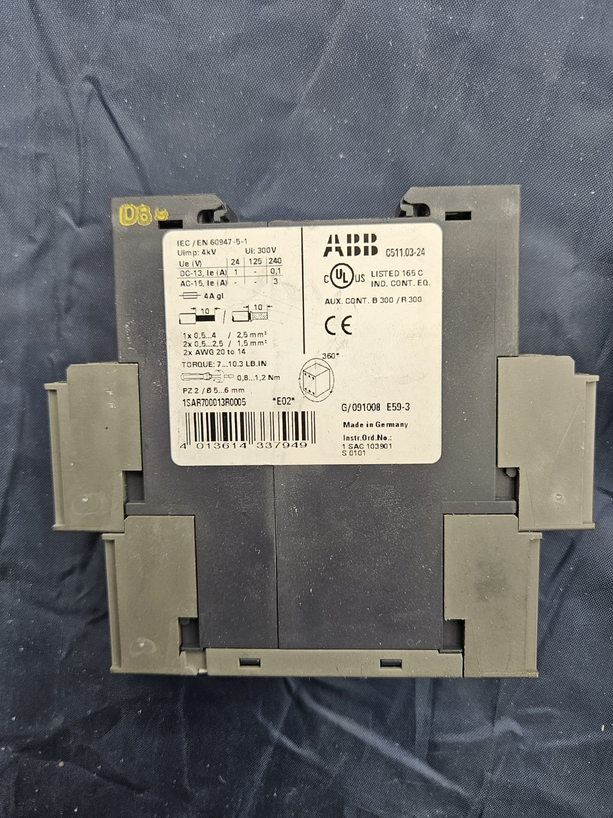 ABB Temperaturmonitor 1SAR700013R0005, C511.03-24, PT100 24VCA New/No Box Neu