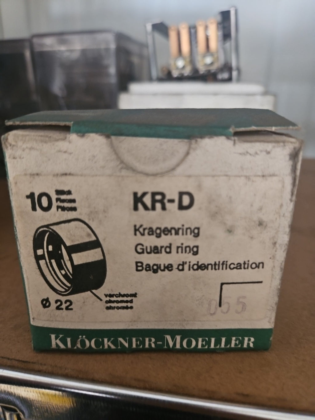10x KLÖCKNER MOELLER KR-D Kragenring, Adapterring, 22mm NEU/OVP NOS, unused