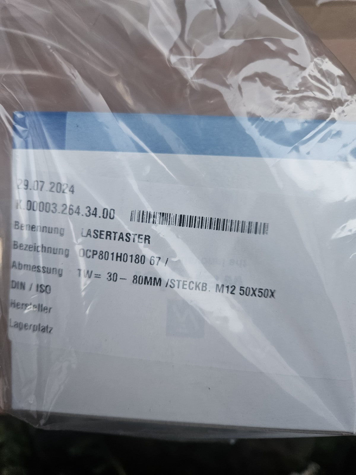 Wenglor Laserdistanzsensor | OCP801H0180, 2624R/D/1339499, Neu/ovp, New Sealed