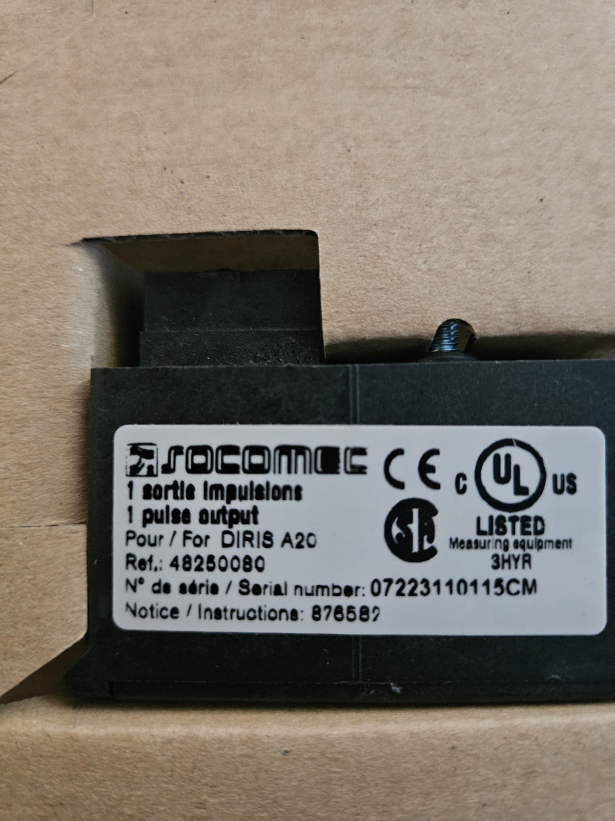 Socomec 48250090 PLC I/O Module for DIRIS A40/A41/Ap *NEW* Neu/ovp Unused