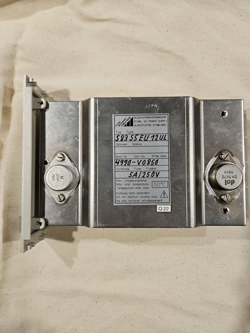 Gossen Metrawatt Camille Bauer DC Power Supply S 83 S EU 12 UL / 4990-V0850