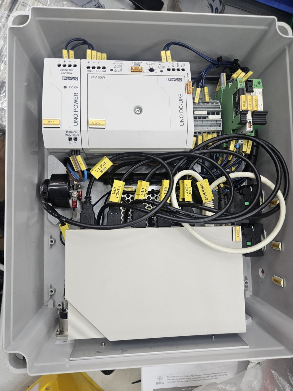 Biion Incubator Control Housing / Enclosure (IP55, 230VAC, 24VDC UPS, USB/Ethern