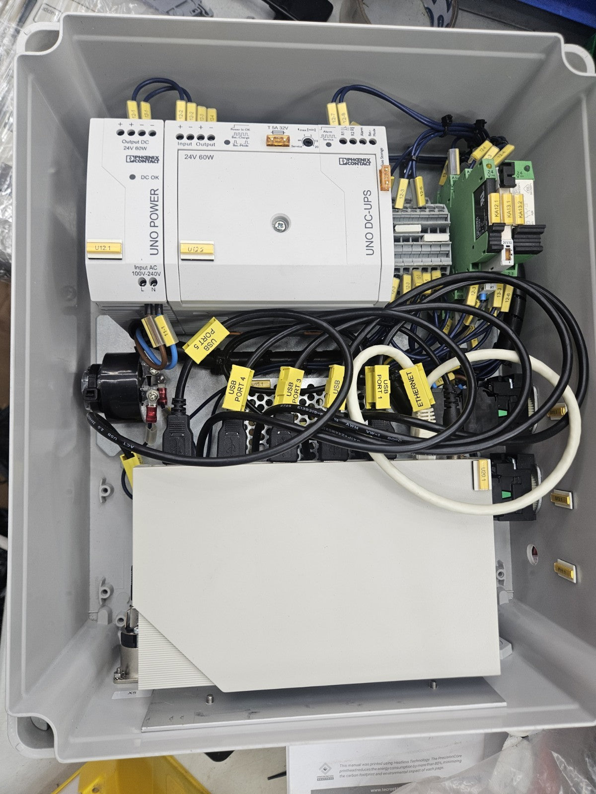 Biion Incubator Control Housing / Enclosure (IP55, 230VAC, 24VDC UPS, USB/Ethern