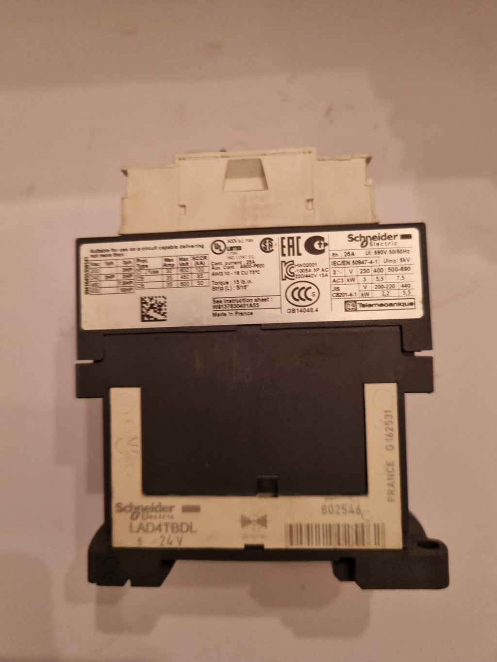 Schneider Electric 035371 TeSys Control Schütz LC1D12BD Contactor