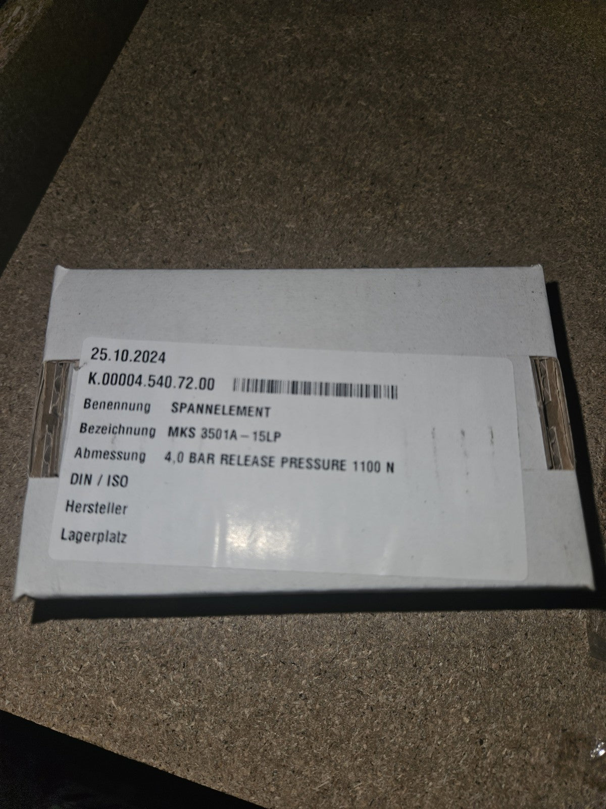ZIMMER MKS3501A-15LP Pneumatic Clamp DG157AC, NEU/OVP, new in Box, Unused
