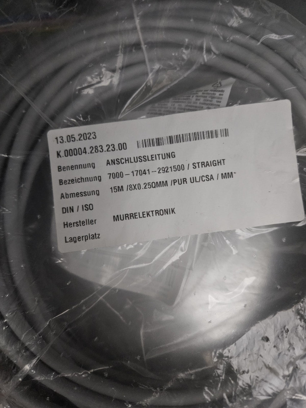 15m Murr Elektronik 7000-17041-2921500 MSBL0 M12 Buchse 0° A-CSD New/sealed Neu