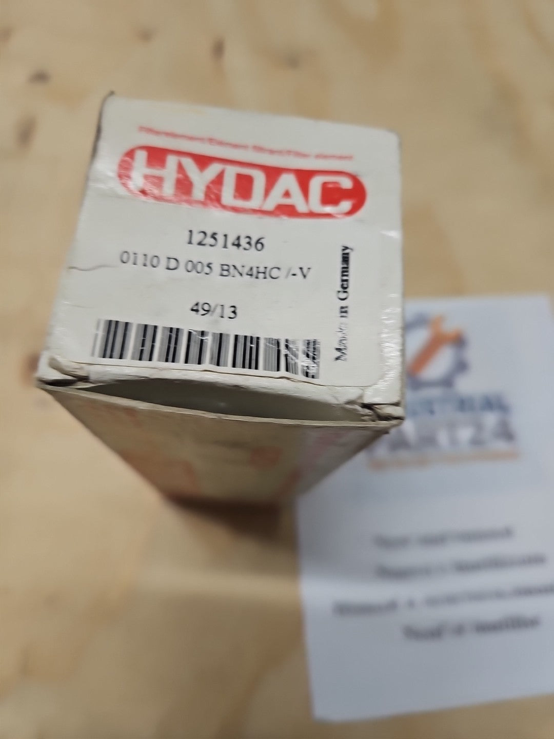 New 0110 D 005 ON /-V Pressure filter elementHYDAC 1251436Unused Neu