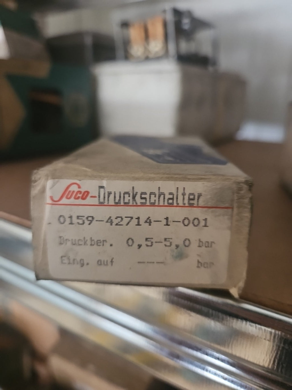 1 x SUCO Druckschalter; 0159 42714 1 001; 0,5-5 bar Neu/Ovp, New Old Stock, NIB