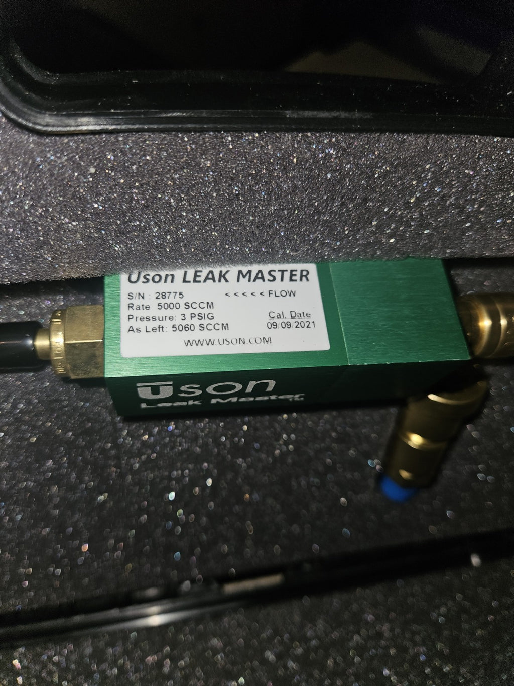 USON Calibrated LEAK MASTER 28775, Rate 5000 SCCM, 3 PSIG, neu New Unused In Box