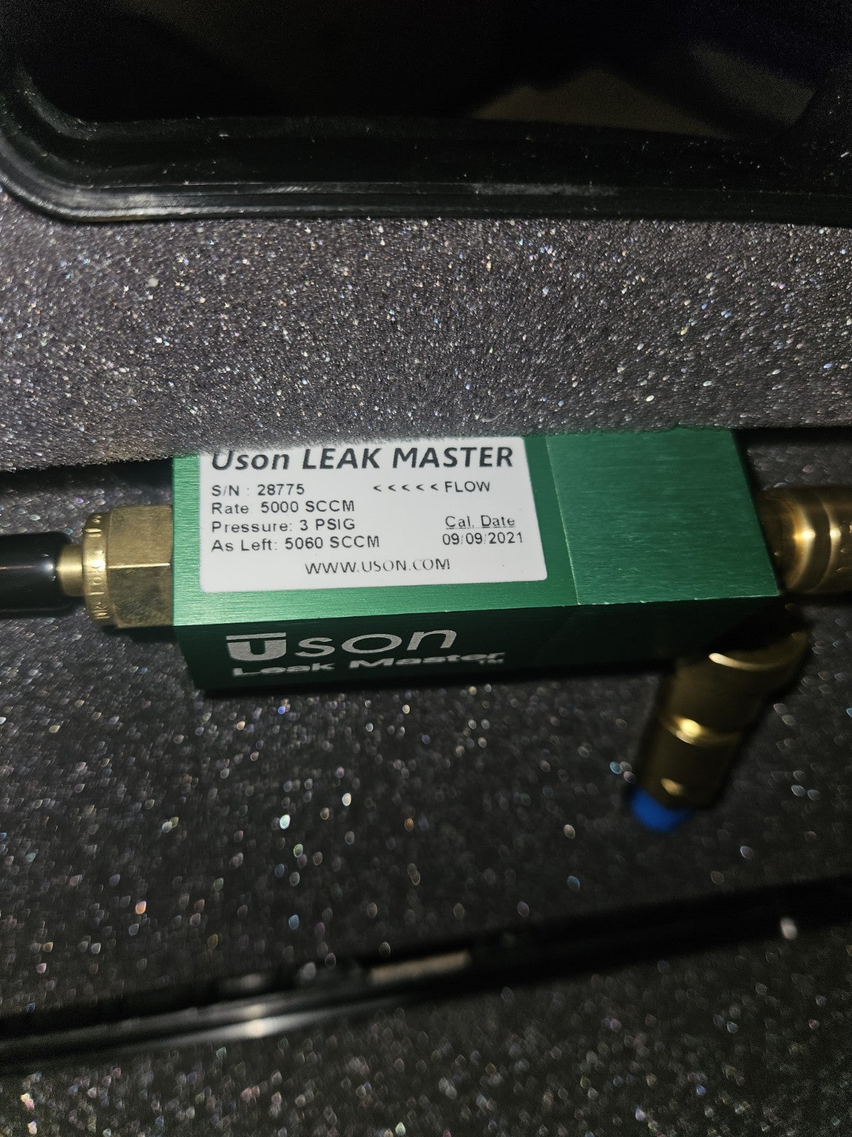 USON Calibrated LEAK MASTER 28775, Rate 5000 SCCM, 3 PSIG, neu New Unused In Box