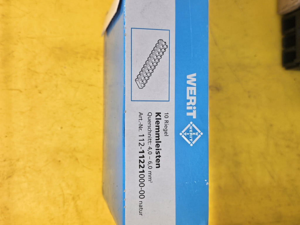 10x Werit 112-11221000-00 Klemmleisten 4-6mm, Abzweigleiste,Lüsterklemme Neu/ovp