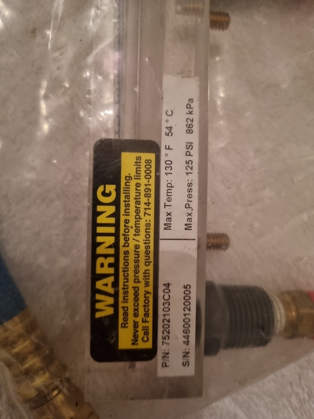 King Instrument Company 75202103C04,44600120005 durchflussmesser neu/ovp new