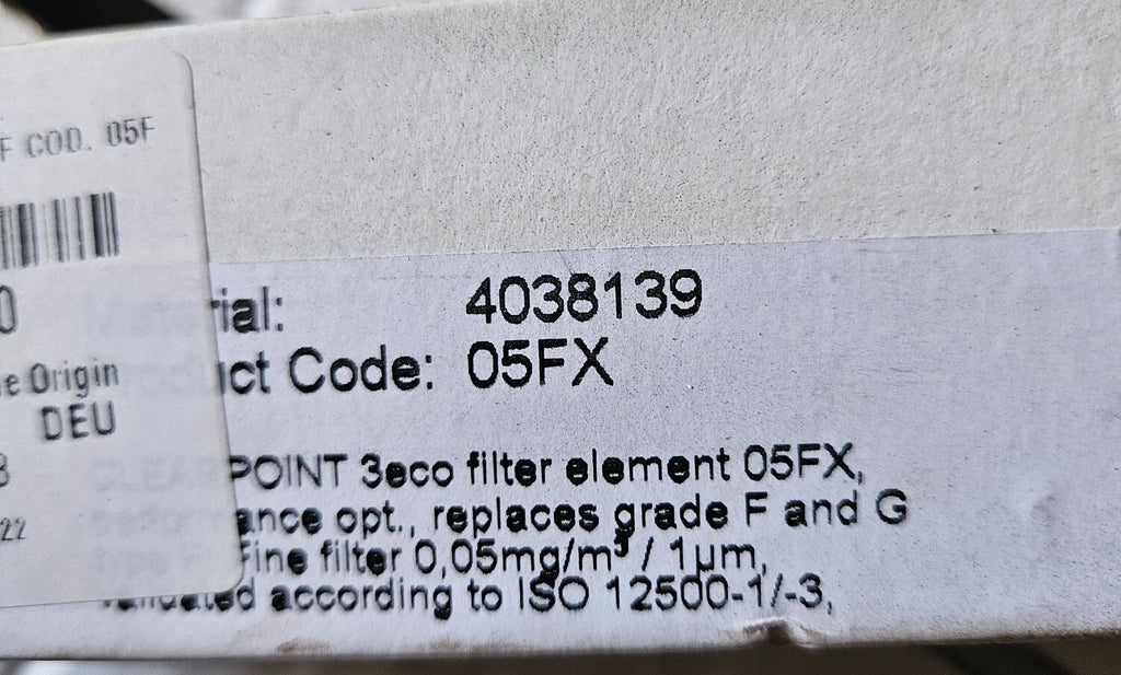 Clearpoint/Beko Filterelement 05F, 05A, 05S, 05CX, 05FXfor Prima Laser neu/ovp