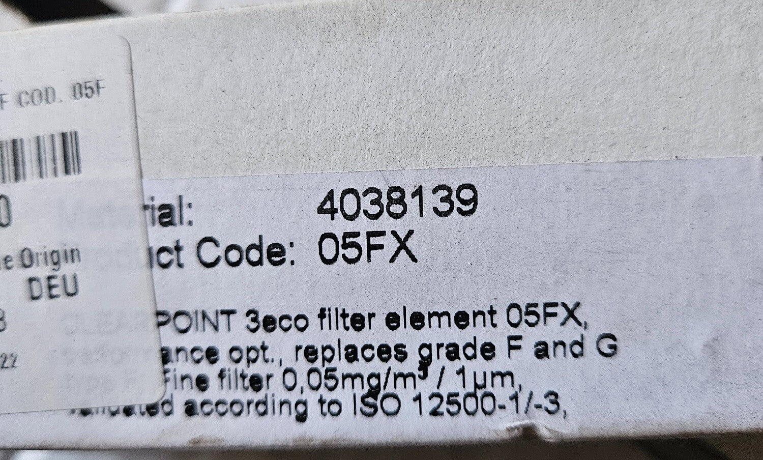 Clearpoint/Beko Filterelement 05F, 05A, 05S, 05CX, 05FXfor Prima Laser neu/ovp