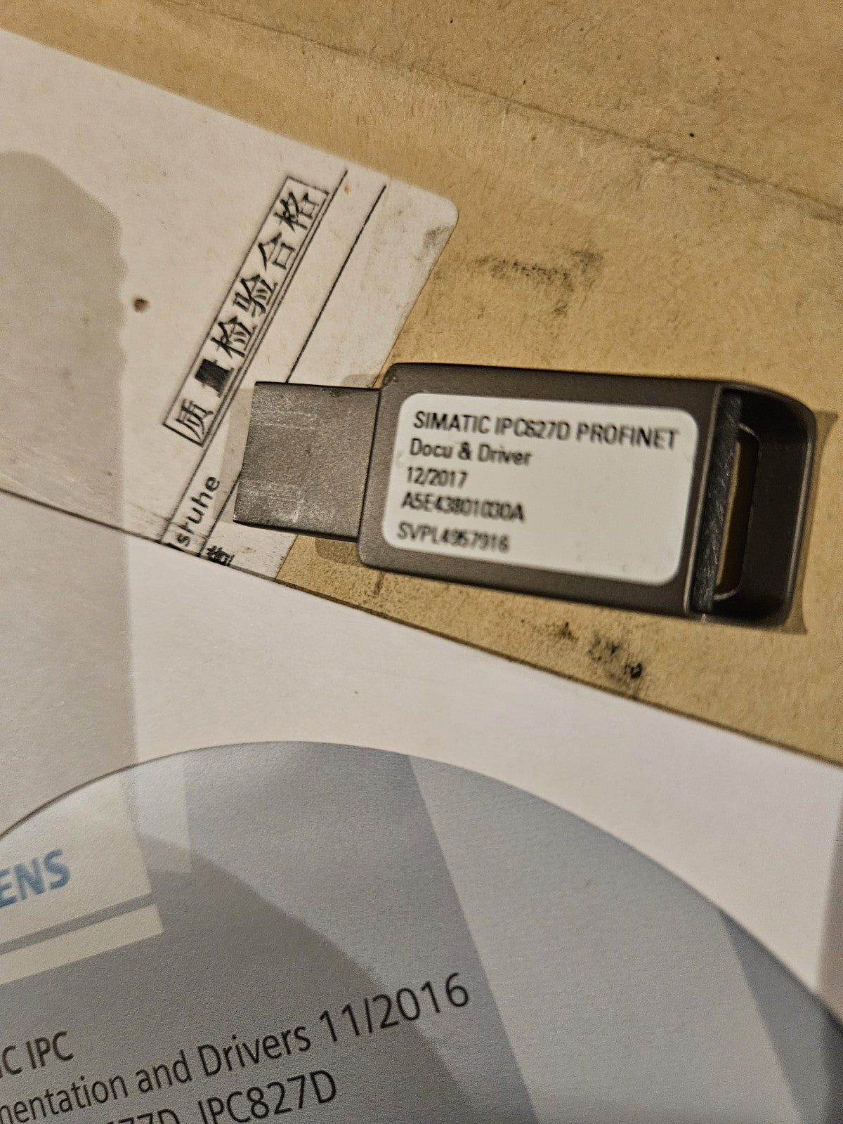 Siemens Simatic IPC627D, A5E31856101, A5E43801030A, driver & USB Stick, Software