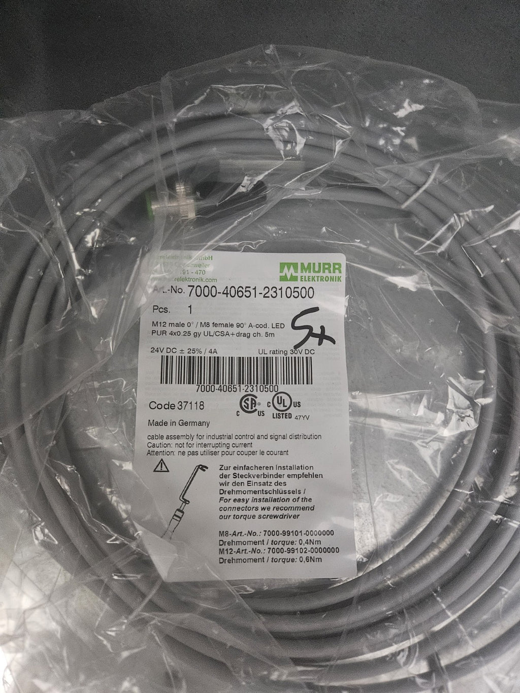1 x MURR ELEKTRONIK 7000-40651-2310500 / 7000406512310500 New/sealed, Neu/ovp