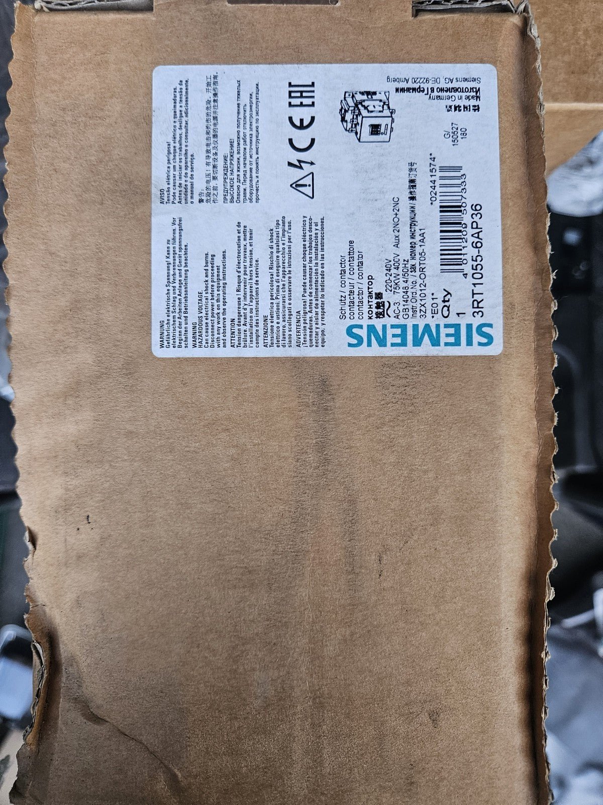 Siemens Leistungsschütz 3RT1055-6AP36 power contacter Schütz Neu/ovp, New In Box
