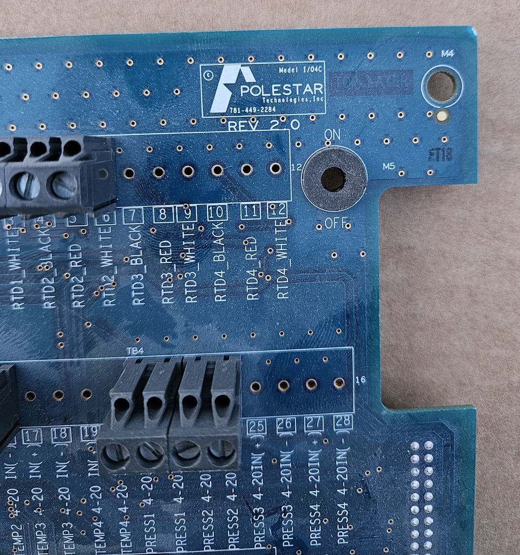 Polestar Technologies PCB IO Board | Model 1/04C Rev 2.0 | Assy 50-90362-00 