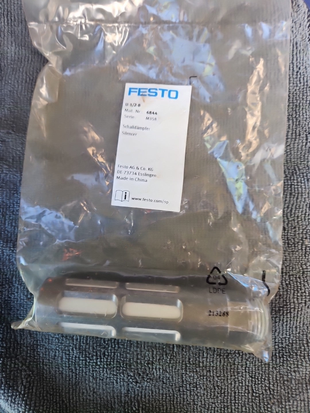 FESTO Schalldämpfer U-1/2-B, 6844, Serie M358, NEU, OVP Unbenutzt Sealed