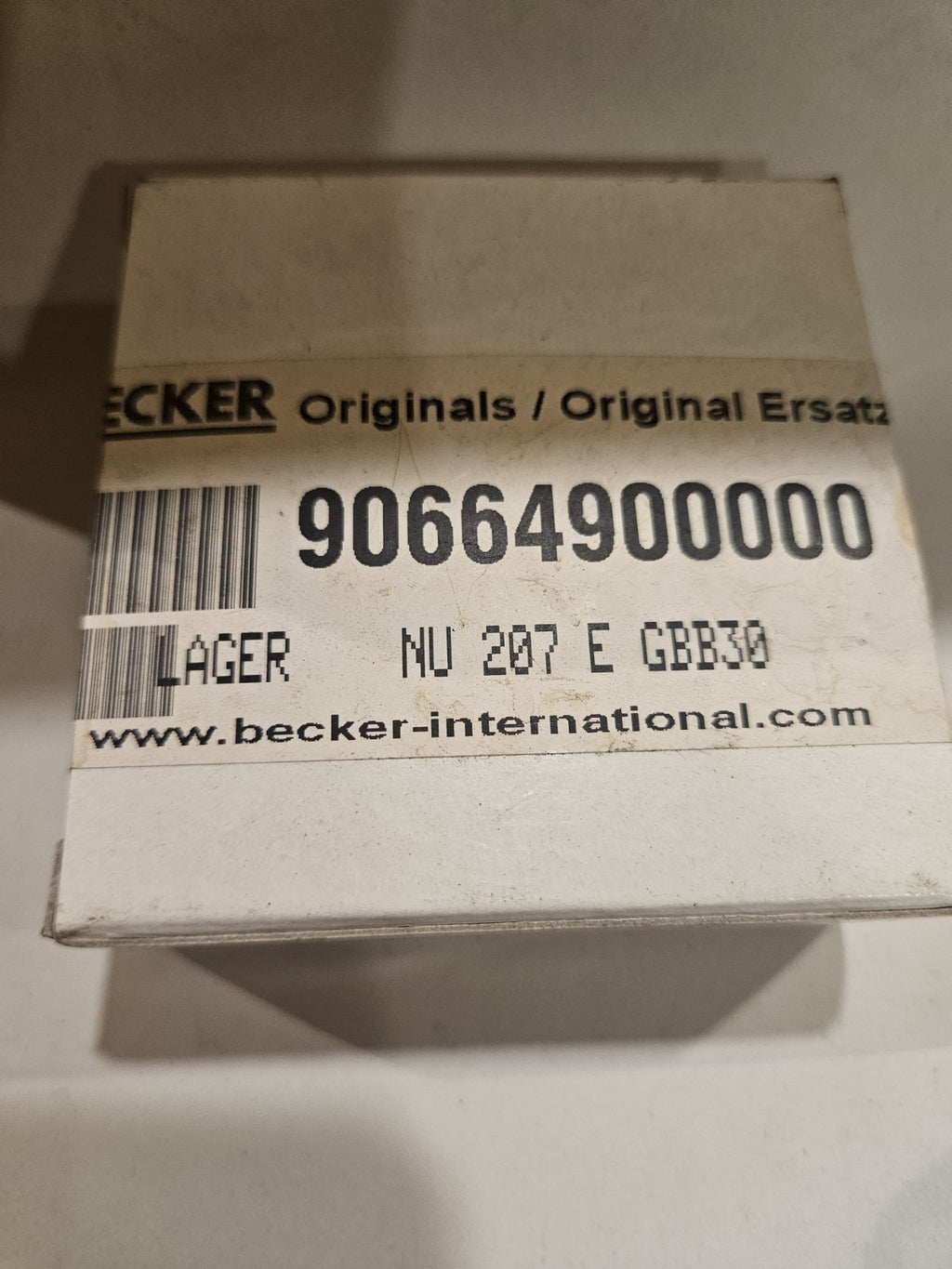 BECKER 90664900000,Lager NU 207 E GBB30 für TA250/TLF250/360/KLP1.240/CPV3 NEU