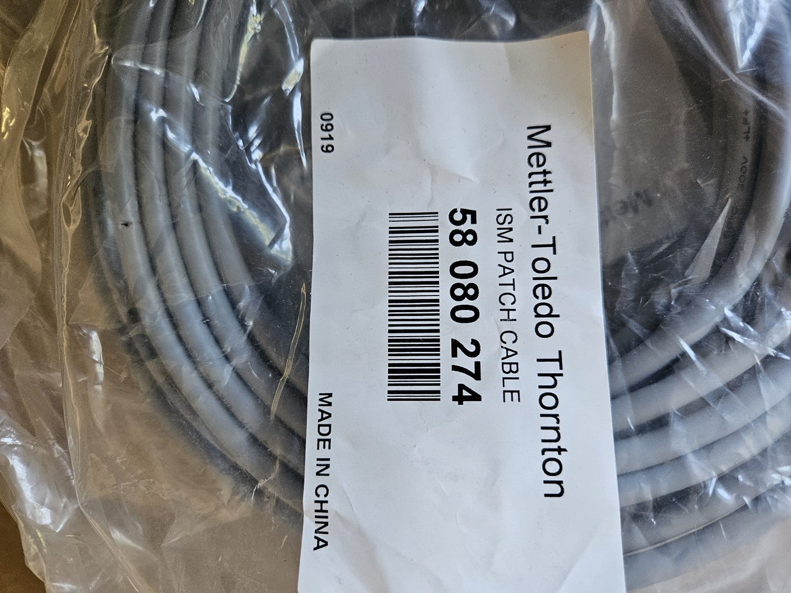 Mettler Toledo Thornton 58 080 274, 58080274 Conductivity Cable ISM PATCH CABLE 