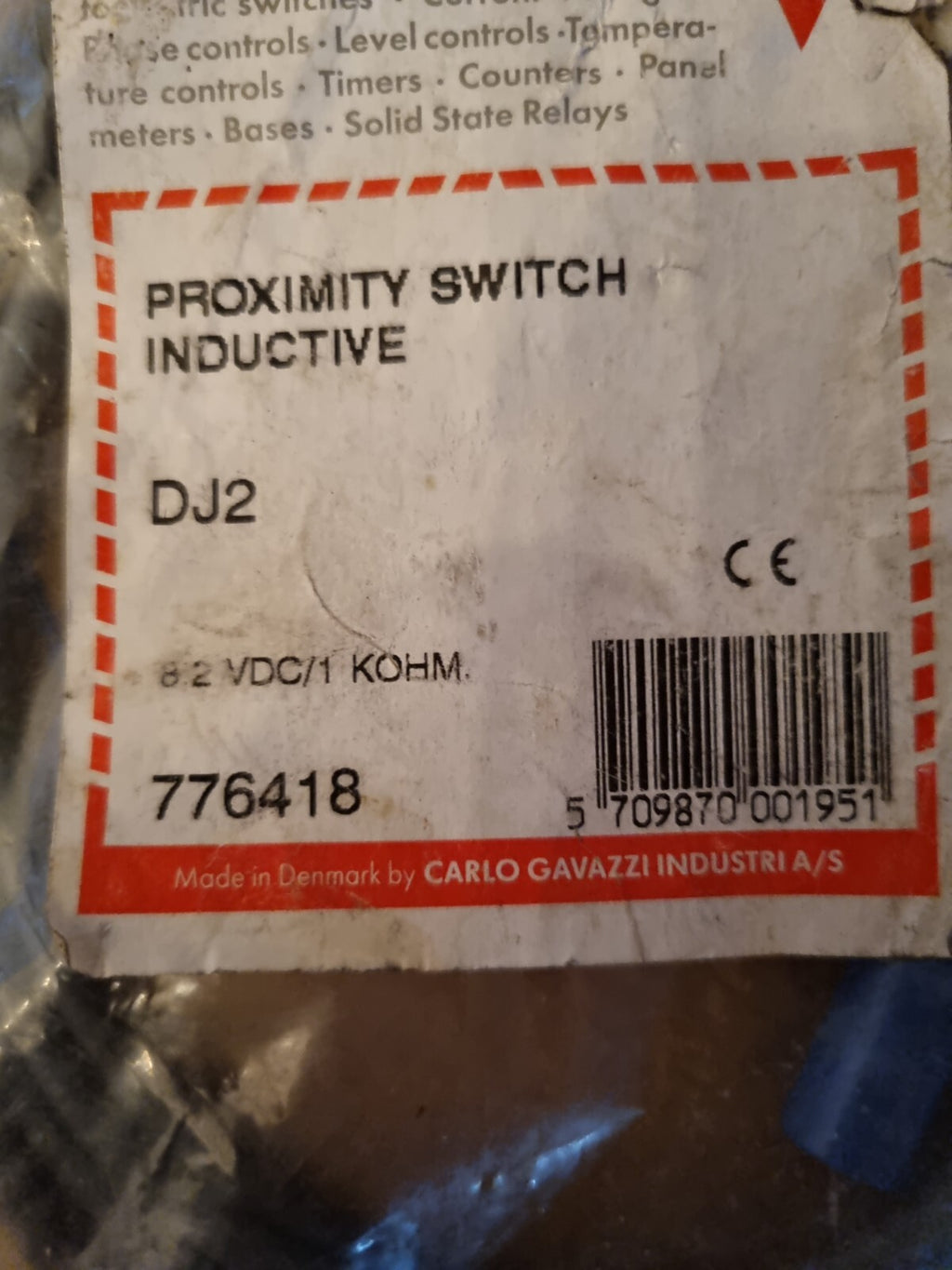 Carlo Gavazzi DJ2 Proximity Switch 8.2 Vdc / 1 KOHM 776418 new neu sensor