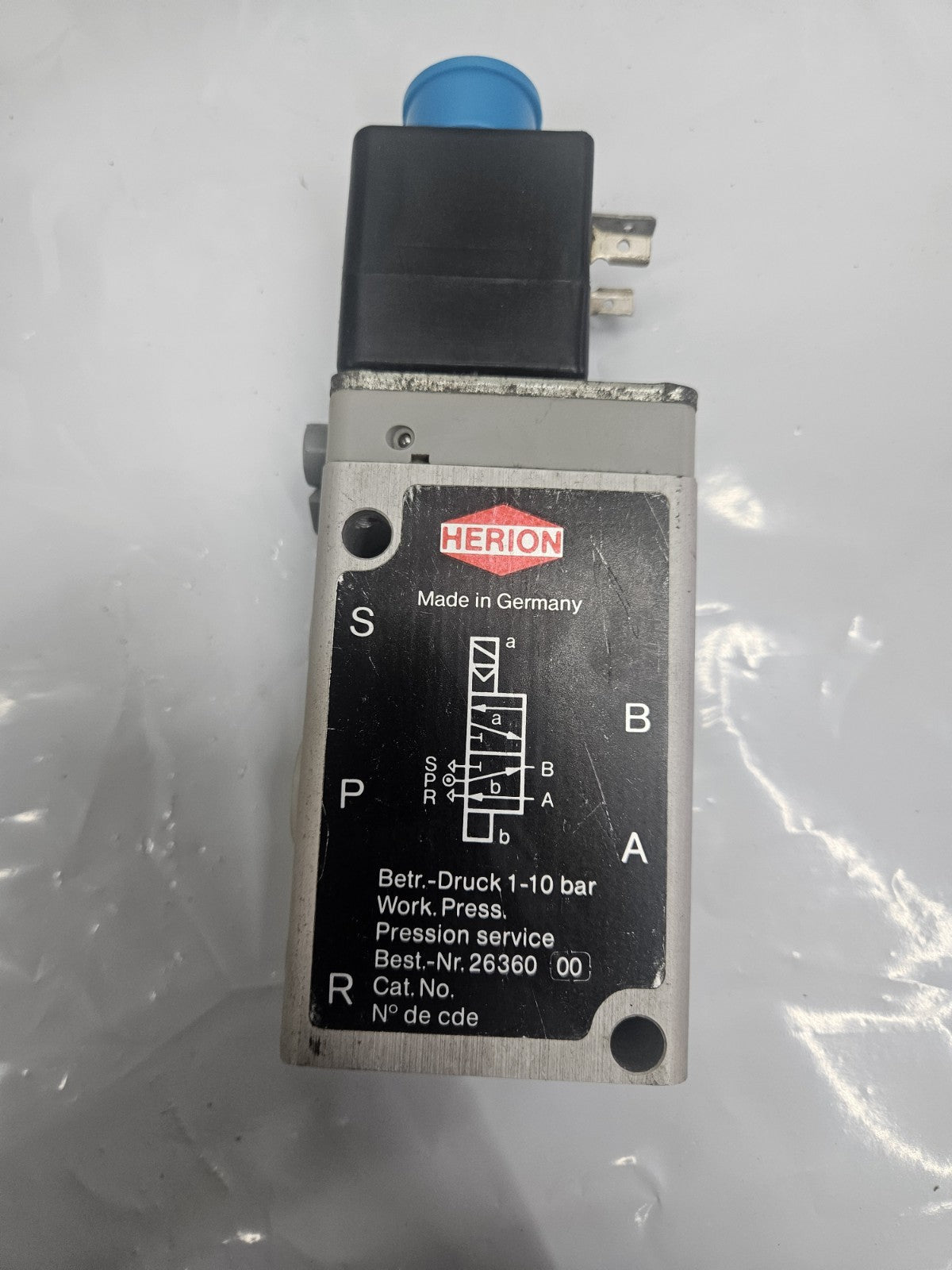 HERION Magnetventil solenoid valve; 26360 00, Neu, 1-10 bar, New Unused nos
