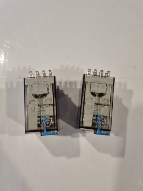 2x Steckrelais FINDER Industrierelais 55.34.9.024.0040 Relais 24V DC 4W 4PDT 7A