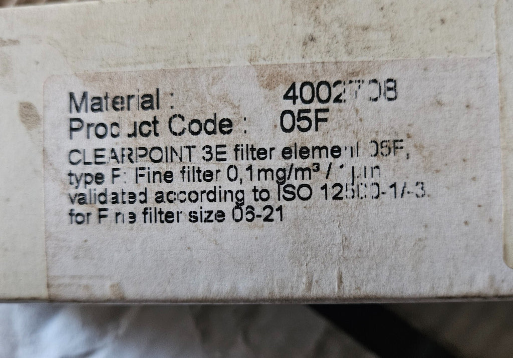 Clearpoint/Beko Filterelement 05F, 05A, 05S, 05CX, 05FXfor Prima Laser neu/ovp