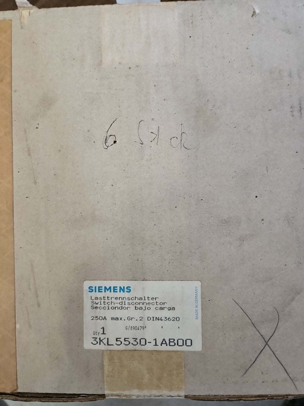 Siemens 3KL5530-1AB00 Lasttrennschalter 690V 250A, New In Box, Neu/ovp Unbenutzt