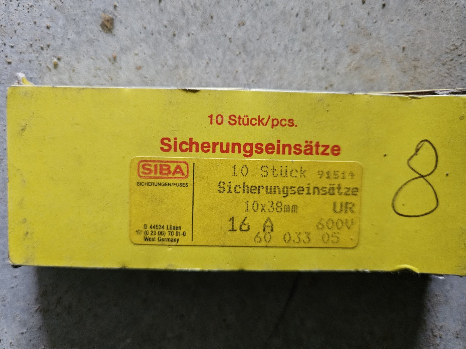 Lot 8 x SIBA 60 033 05 16A DMI Fuse 600V Ultra Rapid 6003305 60-033-05 New Neu