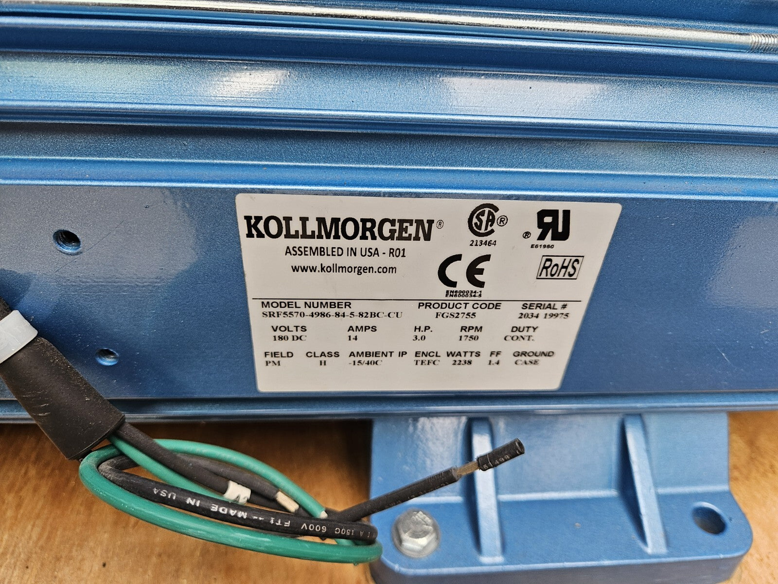 Kollmorgen SEIDEL Servomotor SRF5570-4986-84-5-82BC-CU, New In Box,.neu/ovp