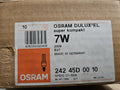 10 x Osram Energiesparlampe Röhre Dulux EL 7W E14 400lm warmweiß white Mini NEU