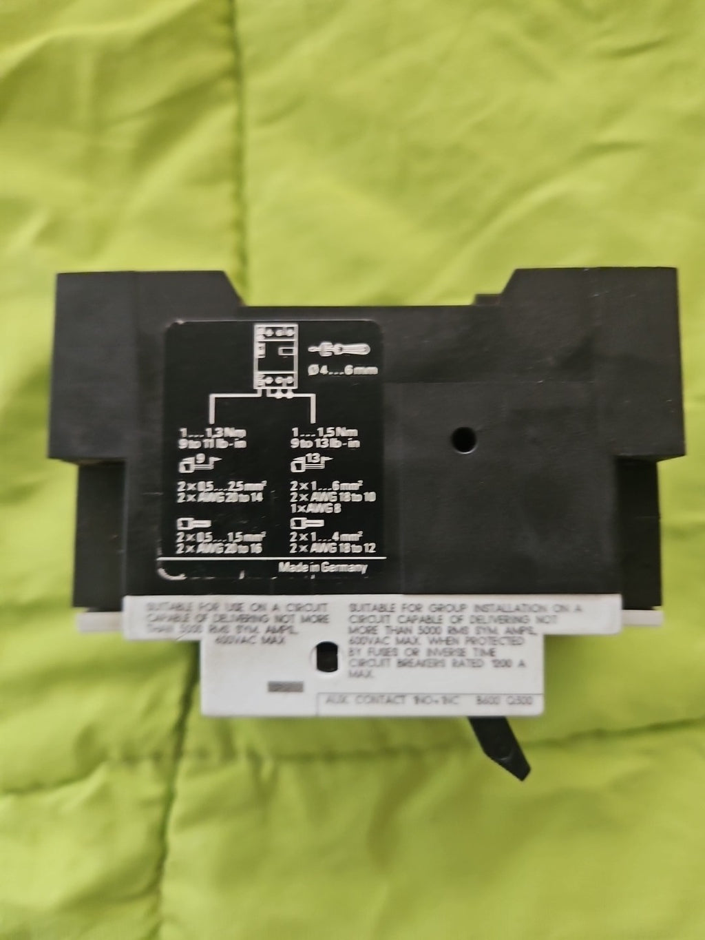 Siemens Motorschutzschalter / Leistungsschutzschalter,4A-6A 3VU1300-1MK00,tested