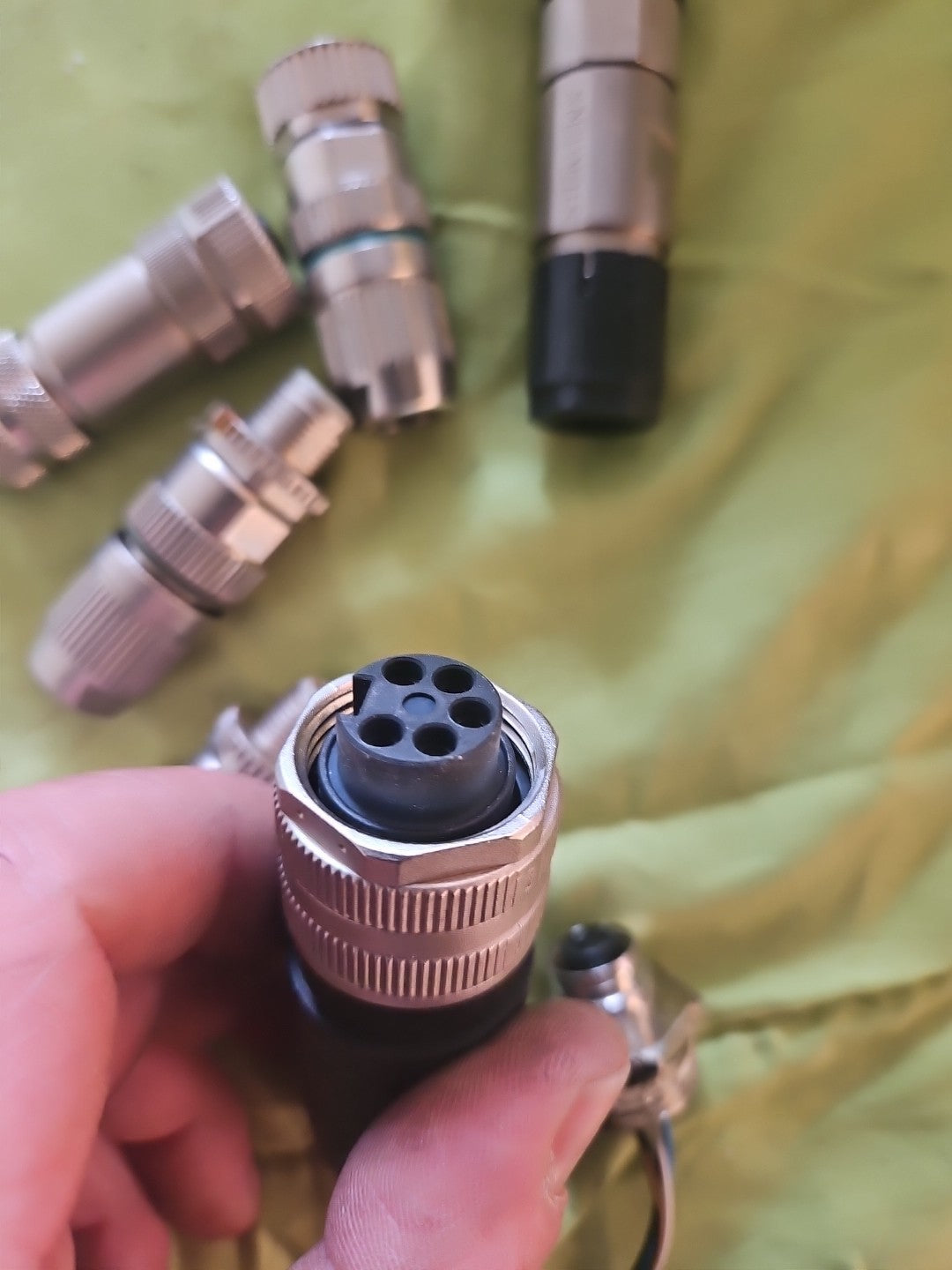 Konvolut 7 x Siemens Stecker  Plug, Axial Cable Outlet New Neu Open Bag Unused
