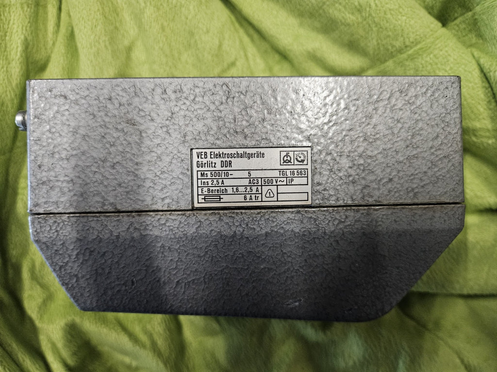 1 x Motorschutzschalter I DDR I MS 500/10 I Industrie Aluminium I Neu Unbenutzt