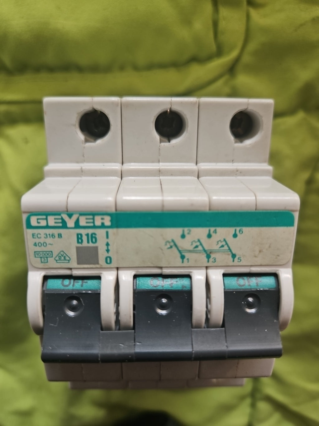 Original GEYER. Model: EC 316 B Stromstoßschalter Ausschalter 16A 380V, Tested
