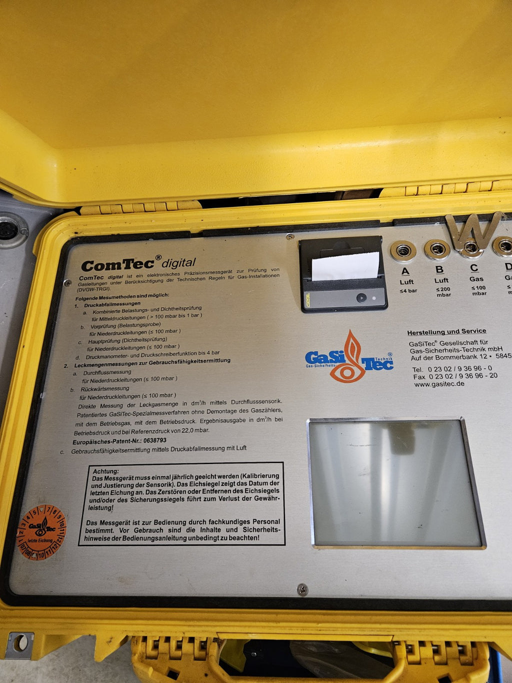 Comtec GaSiTec digital Gas Prüfgerät Testgerät DVGW ähnlich Testo Dräger Working