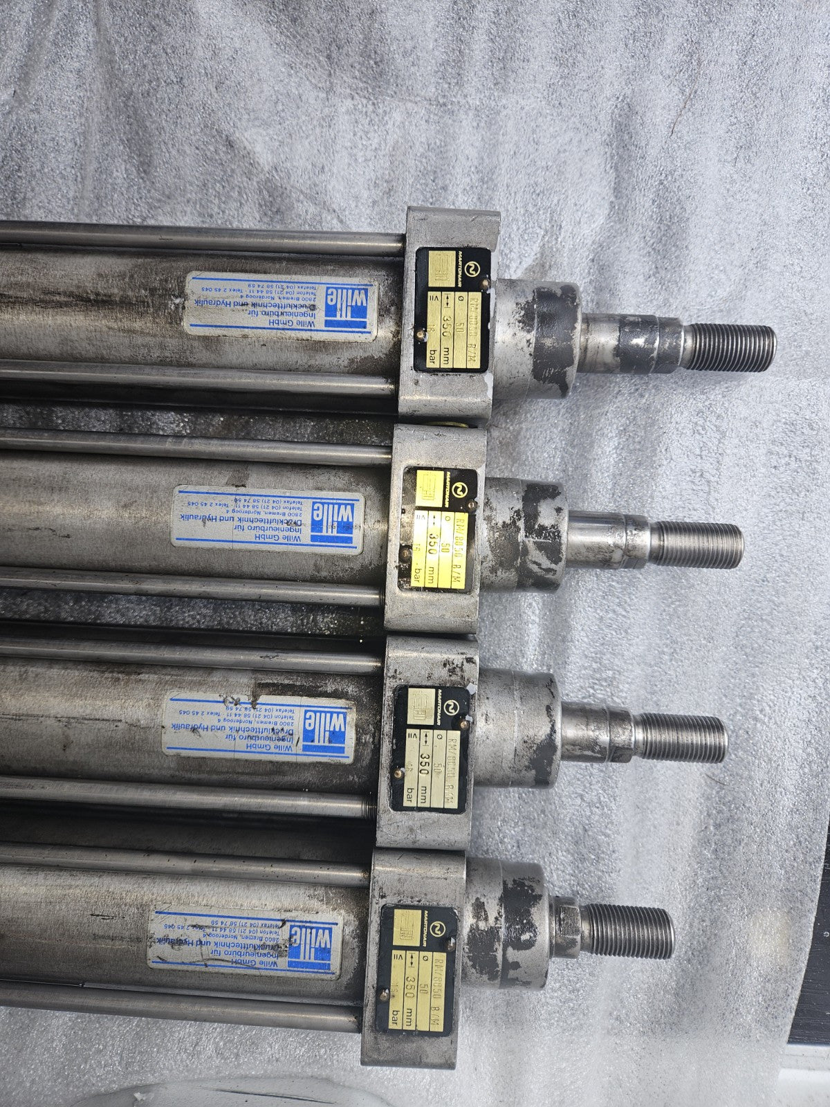 Martonair RM/8050 R/M Pneumatic Cylinder 16bar Hub 350mm, Durchmesser 50mm Used
