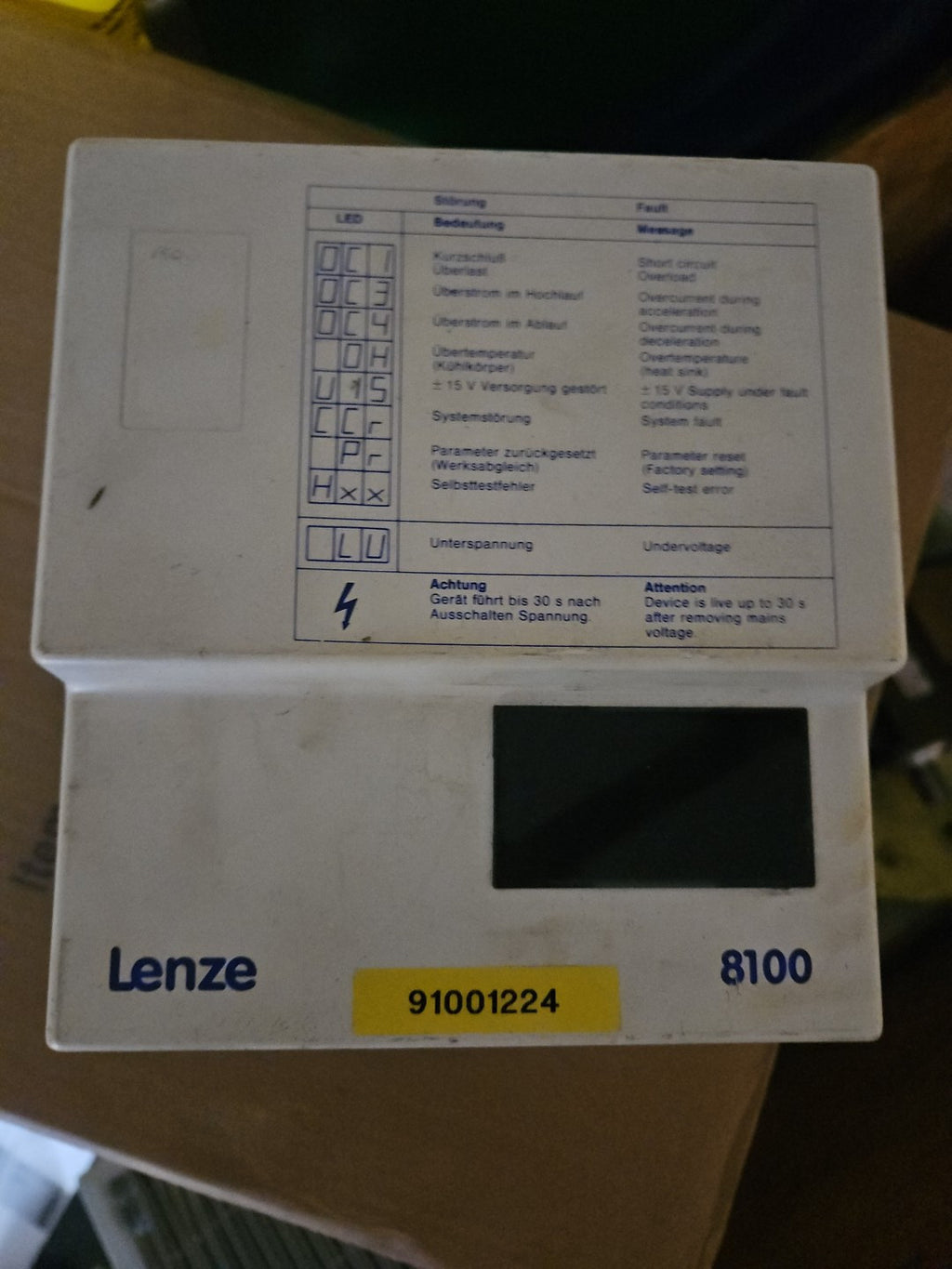 Lenze 8102 E.3A.11 Frequenzumrichter 8100 frequency inverter like new, wie neu!!