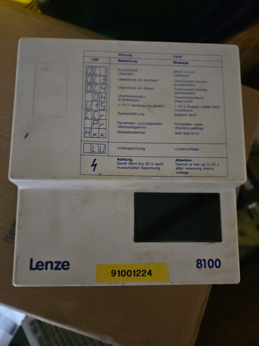Lenze 8102 E.3A.11 Frequenzumrichter 8100 frequency inverter like new, wie neu!!
