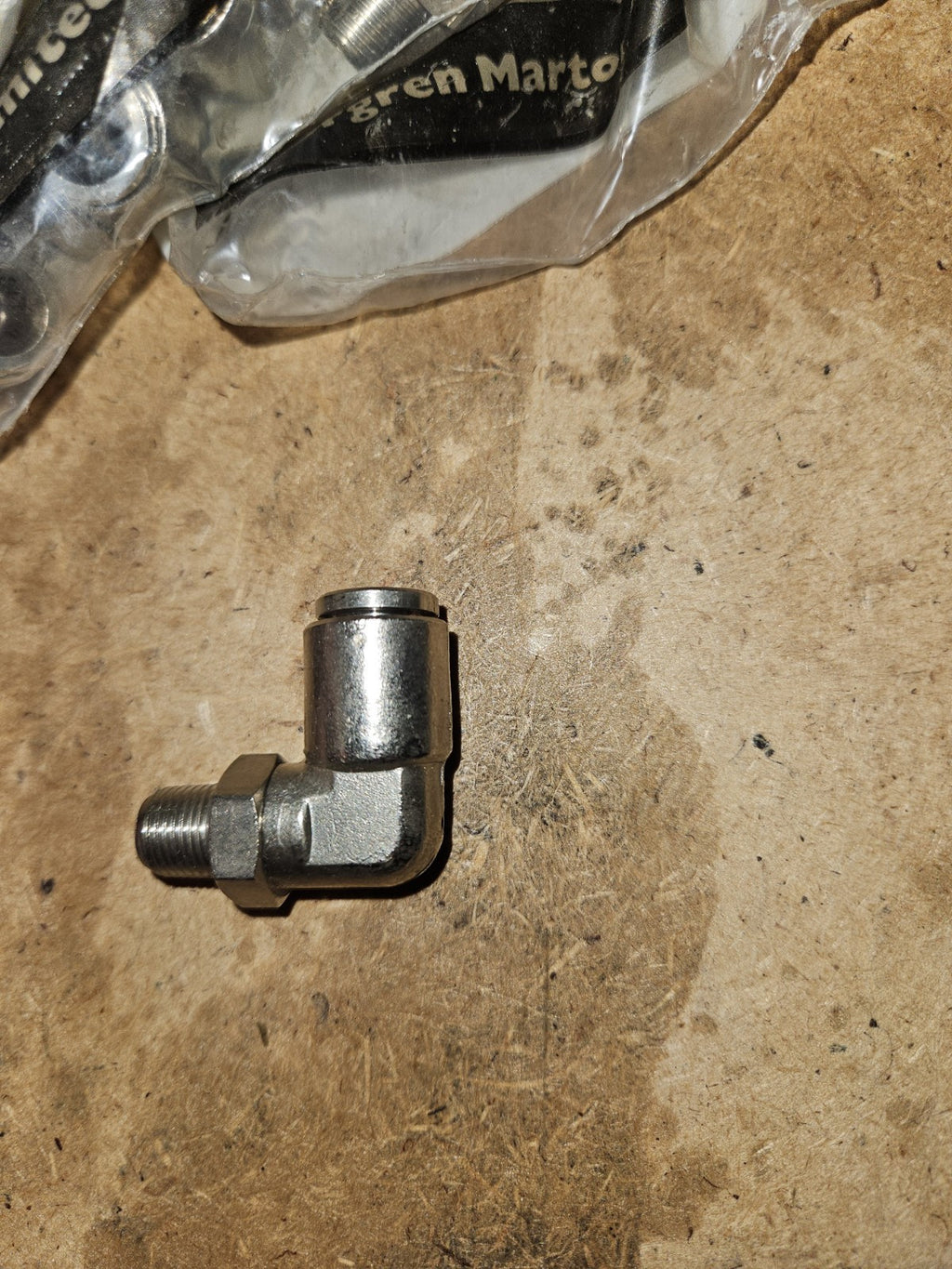 V2A 1/8-BSP-Außengewinde 8-mm-Steckanschluss Winkel 90 Grad, Norgren Enots New