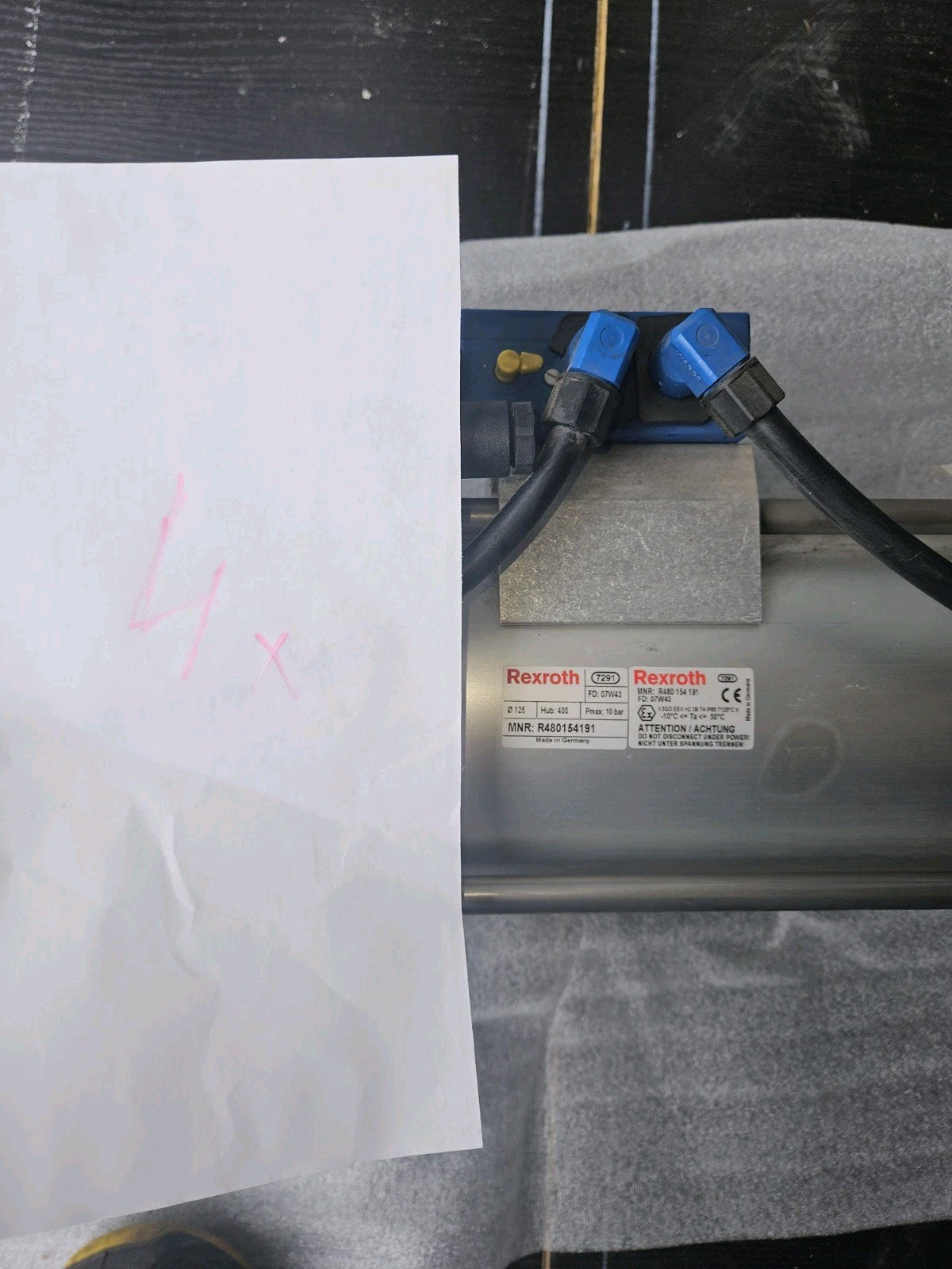 1 x New, unused Rexroth HYDRAULIC Cylinder 10barMNR: R480154191, Ø125, Hub 400