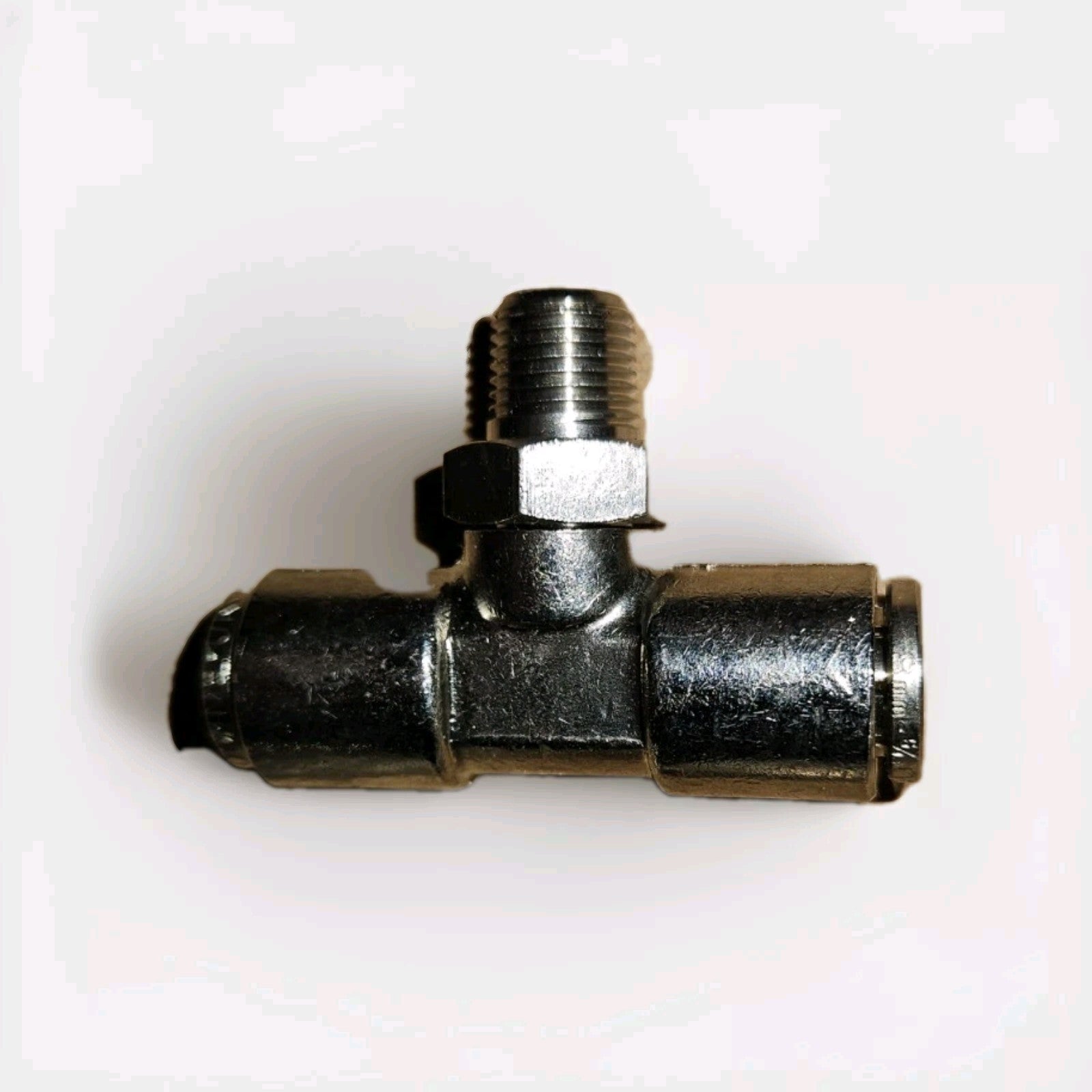 V2A 1/8-BSP-Außengewinde 8-mm-Steckanschluss T-Gewindeadapter, Norgren Enots New