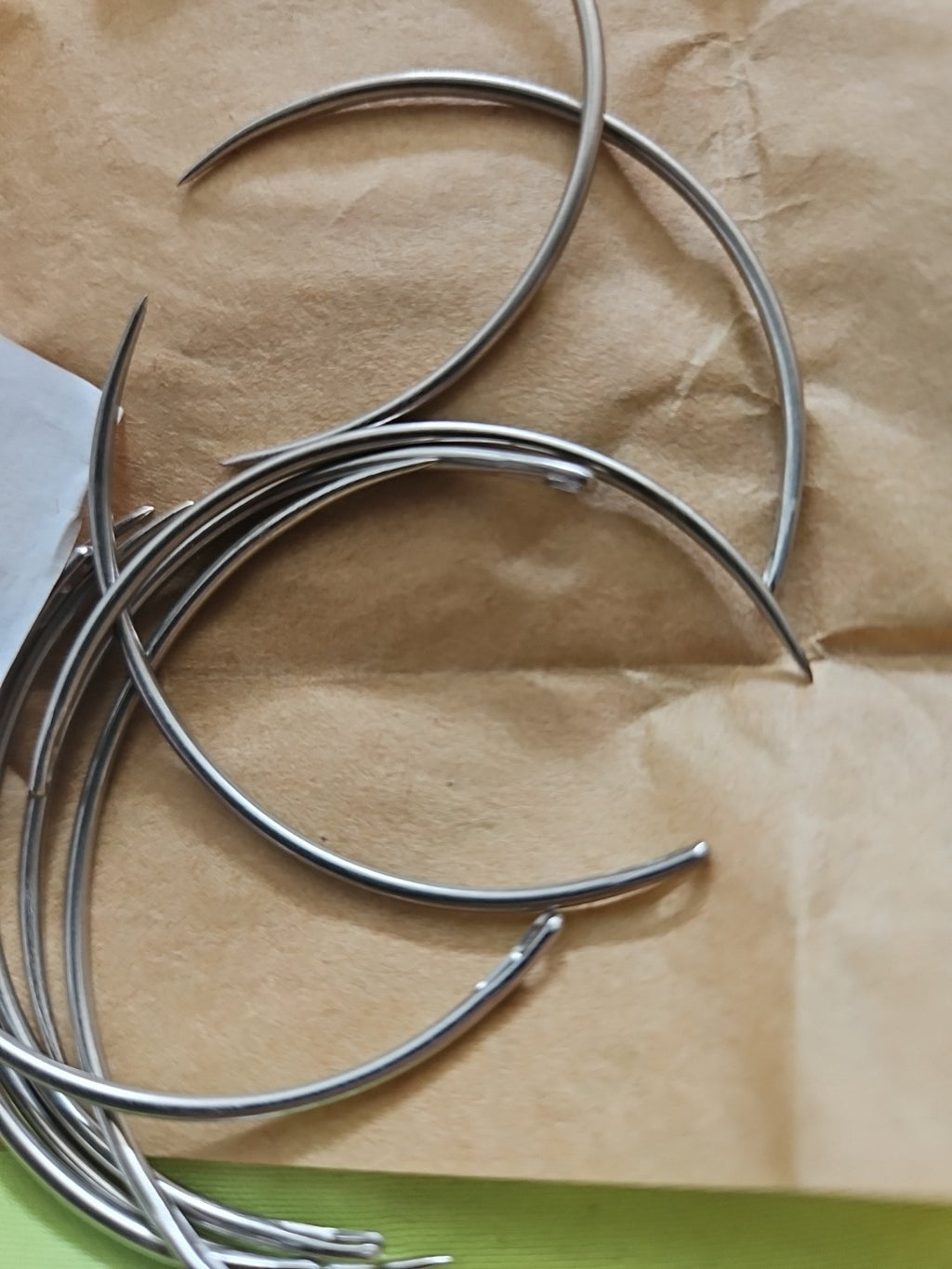 10 x AKRA best Curved Mattress needles Upholstery Leathercraft, New Old Stock