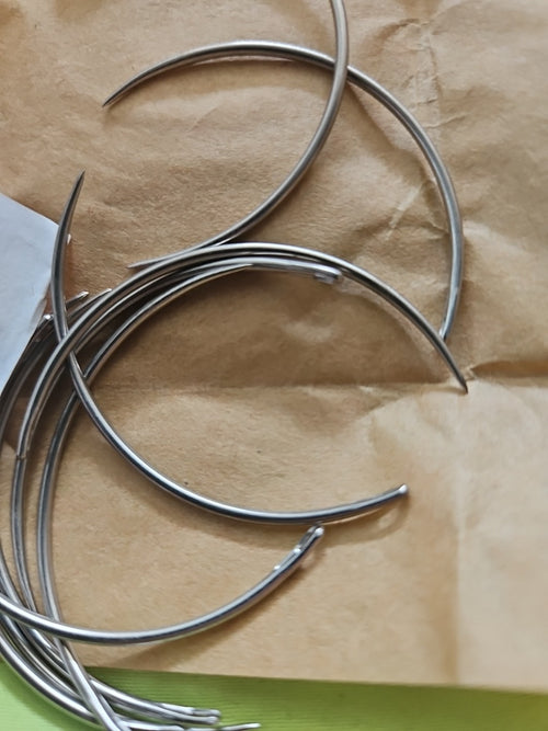 10 x AKRA best Curved Mattress needles Upholstery Leathercraft, New Old Stock