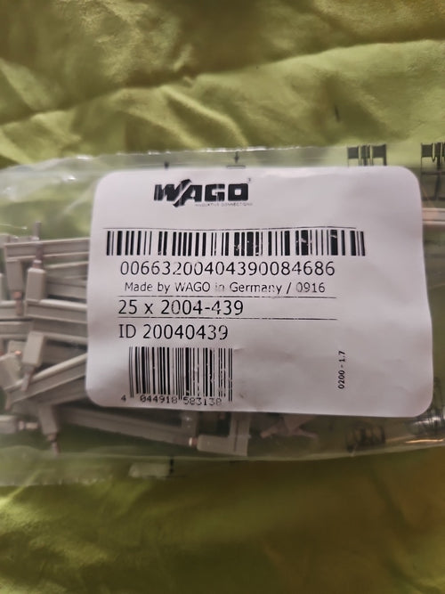 25 x Wago 2004-439 Kammbrücker 1 auf 9, lichtgrau 800V, 32A OVP Neu Unopened