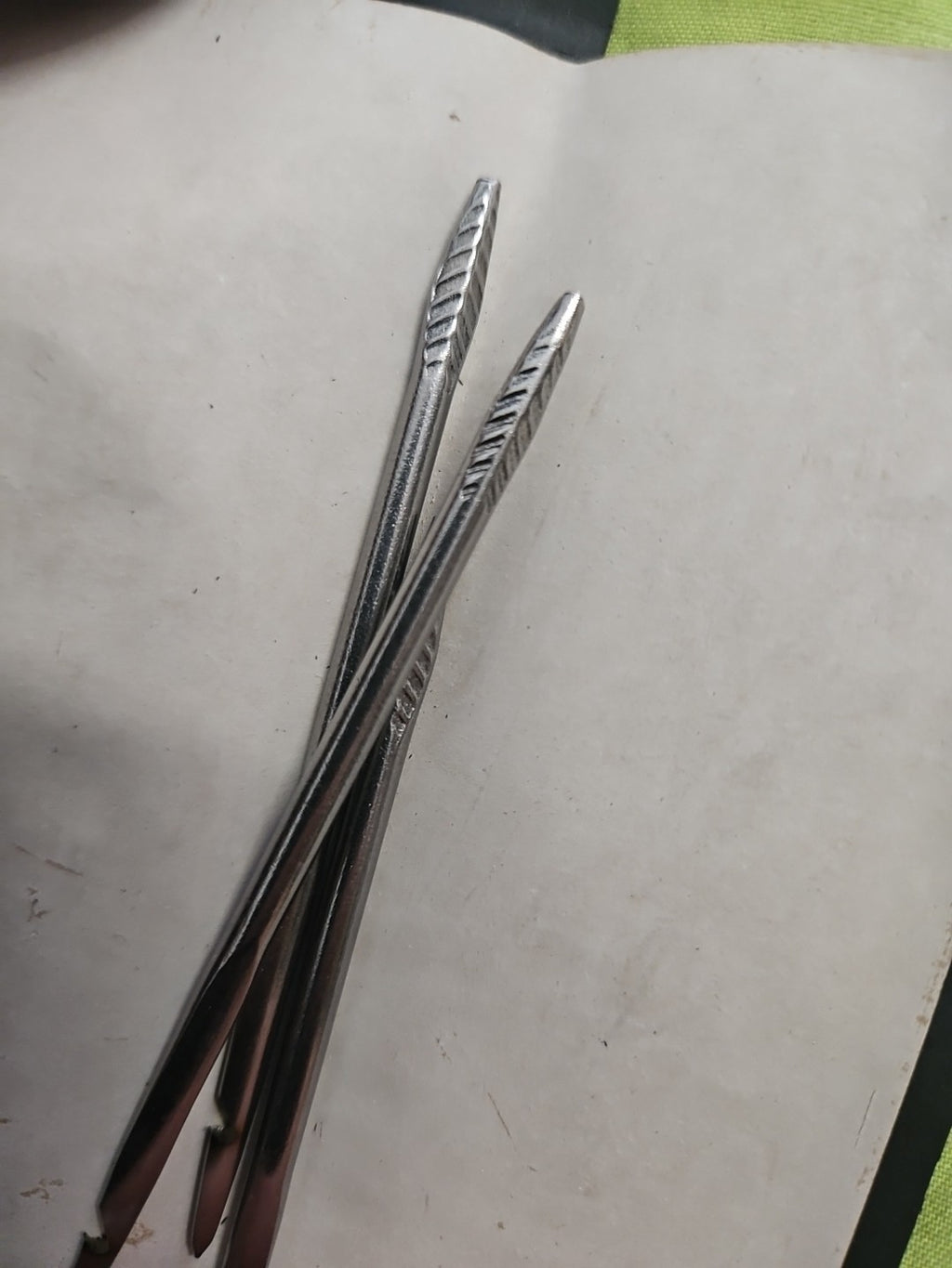 12 Plattahlen, Gerade Ahle mit Haken, Hakenahle, Rasche, 90mm, Neu/ovp unbenutzt