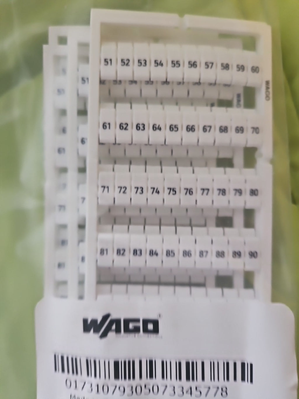 Wago Reihenklemmen Beschriftung 51 bis 100; 793-507 Neu/ovp, New Unopen