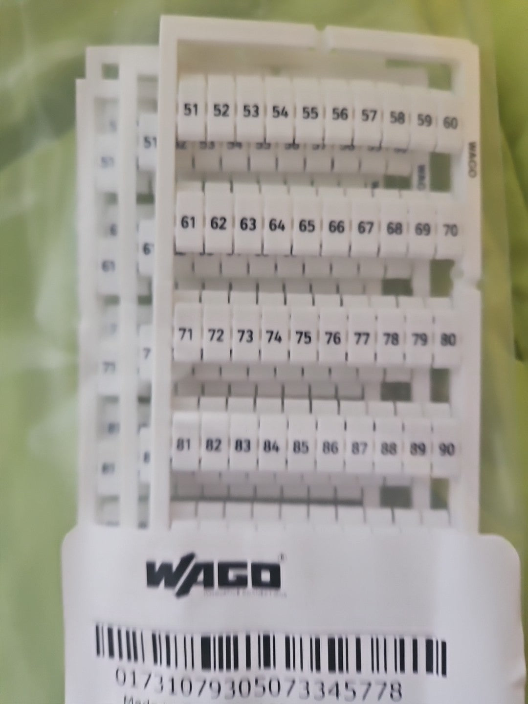 Wago Reihenklemmen Beschriftung 51 bis 100; 793-507 Neu/ovp, New Unopen